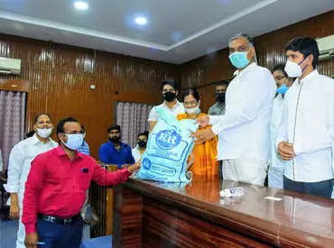 Distribution of 300 kits for Journalists in Sangareddy District.